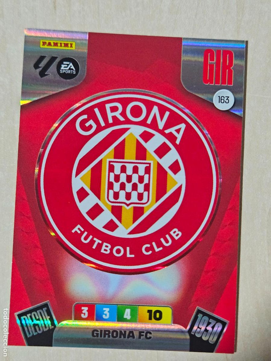 Cromos de F&uacute;tbol: FICHA N&ordm; 163 ESCUDO - ADRENALYN 25 26 - PANINI 2025 - 26 - CROMO - GIRONA