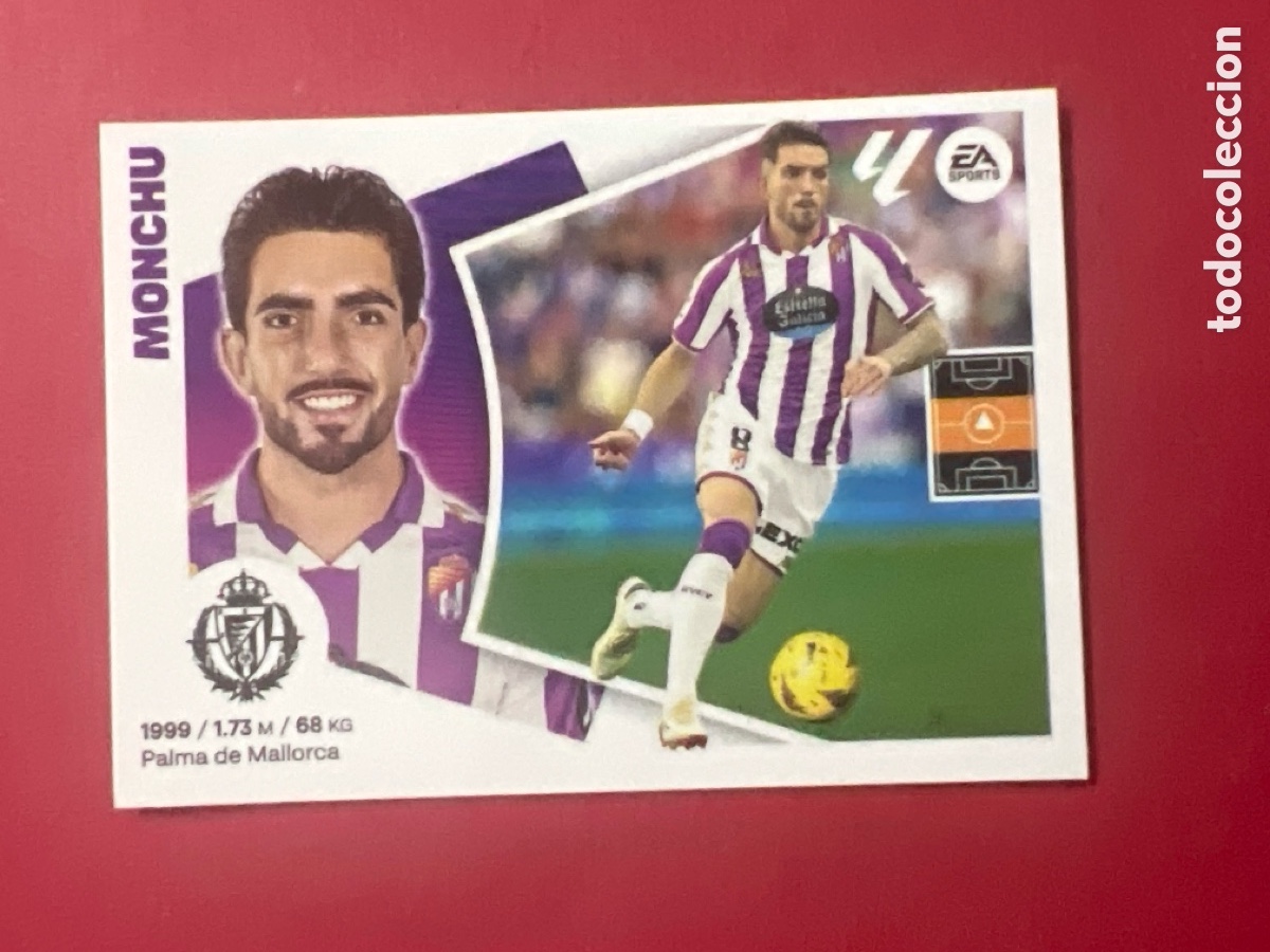 Cromos de F&uacute;tbol: C7193. N&ordm; 13 MONCHU VALLADOLID LIGA ESTE 24 25 2024 2025 SIN PEGAR NUNCA PEGADO