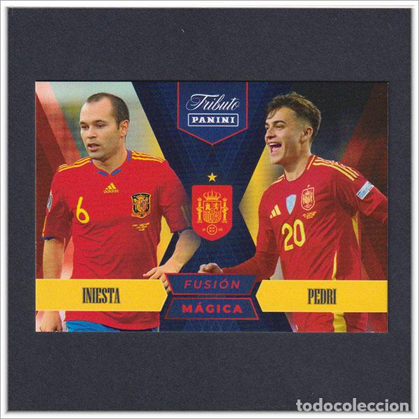 Cromos de F&uacute;tbol: TRIBUTO SELECCI&Oacute;N ESPA&Ntilde;OLA 2010 2026 PANINI INIESTA PEDRI 85 ESPA&Ntilde;A COLECCI&Oacute;N ALBUM LIGA MUNDIAL