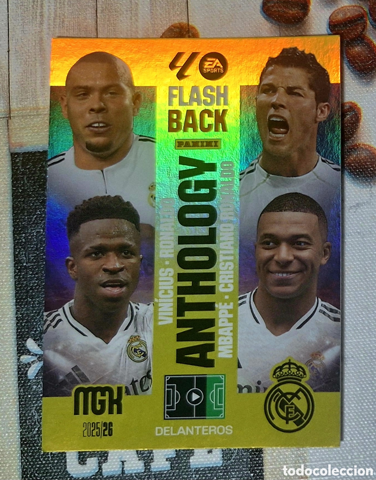 Cromos de F&uacute;tbol: Mbappe Cristiano Vinicius Ronaldo Anthology Megacrack 2025 2026