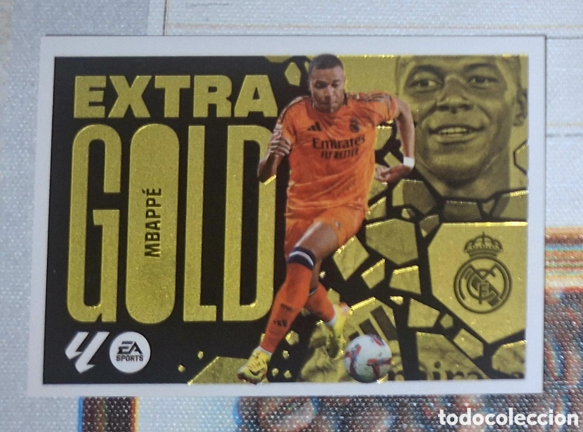 Cromos de F&uacute;tbol: Mbappe Extra Gold 2024 2025 Liga Este