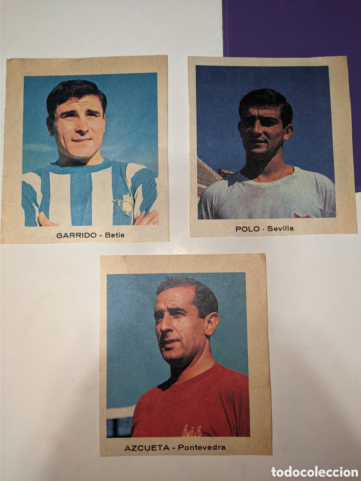Cromos de Futebol: Bruguera Ases de Primera Divisi&oacute;n 1968. Azcueta, Garrido y Polo