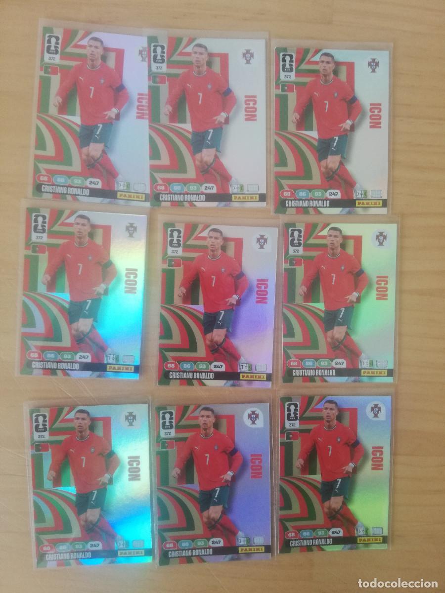 Cromos de F&uacute;tbol: Cristiano Ronaldo (x9) ICON Mundial 2026
