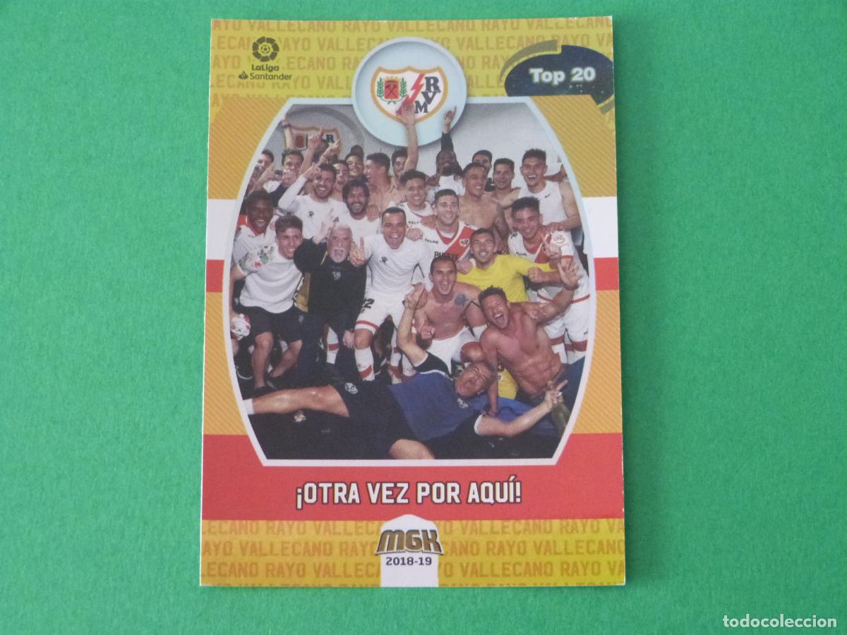 Figurine di Calcio: TRADING CARD FUTBOL TOP 20 RAYO VALLECANO N&ordm; 401 LIGA MEGACRACKS 2018-2019/18-19 PANINI