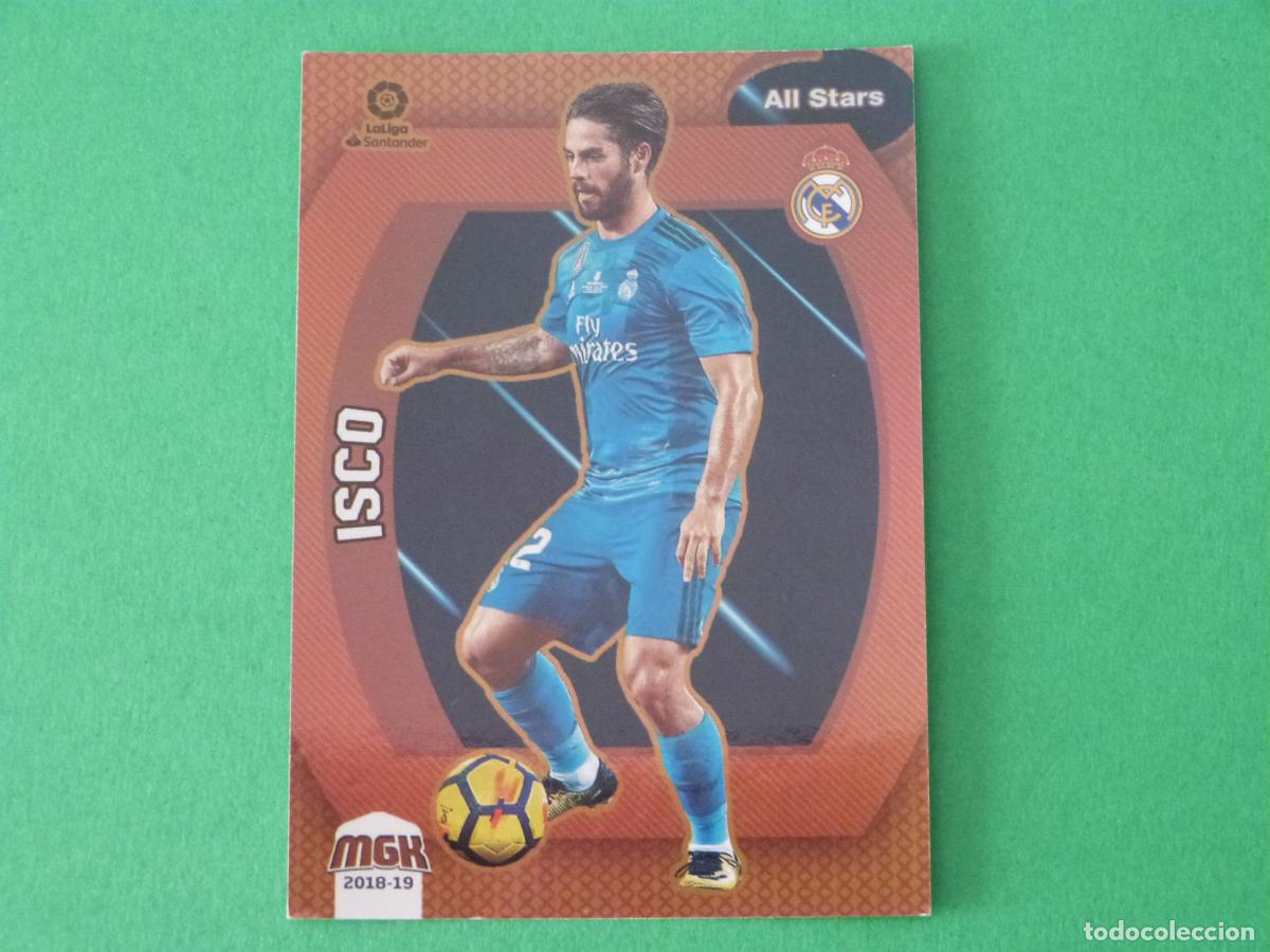 Figurine di Calcio: TRADING CARD FUTBOL ISCO REAL MADRID C.F. N&ordm; 378 LIGA MEGACRACKS 2018-2019/18-19 PANINI