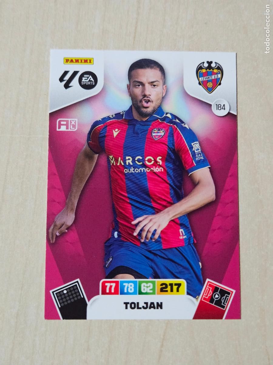 Figurine di Calcio: FICHA N&ordm; 184 TOLJAN - ADRENALYN 25 26 - PANINI 2025 - 26 - CROMO - LEVANTE