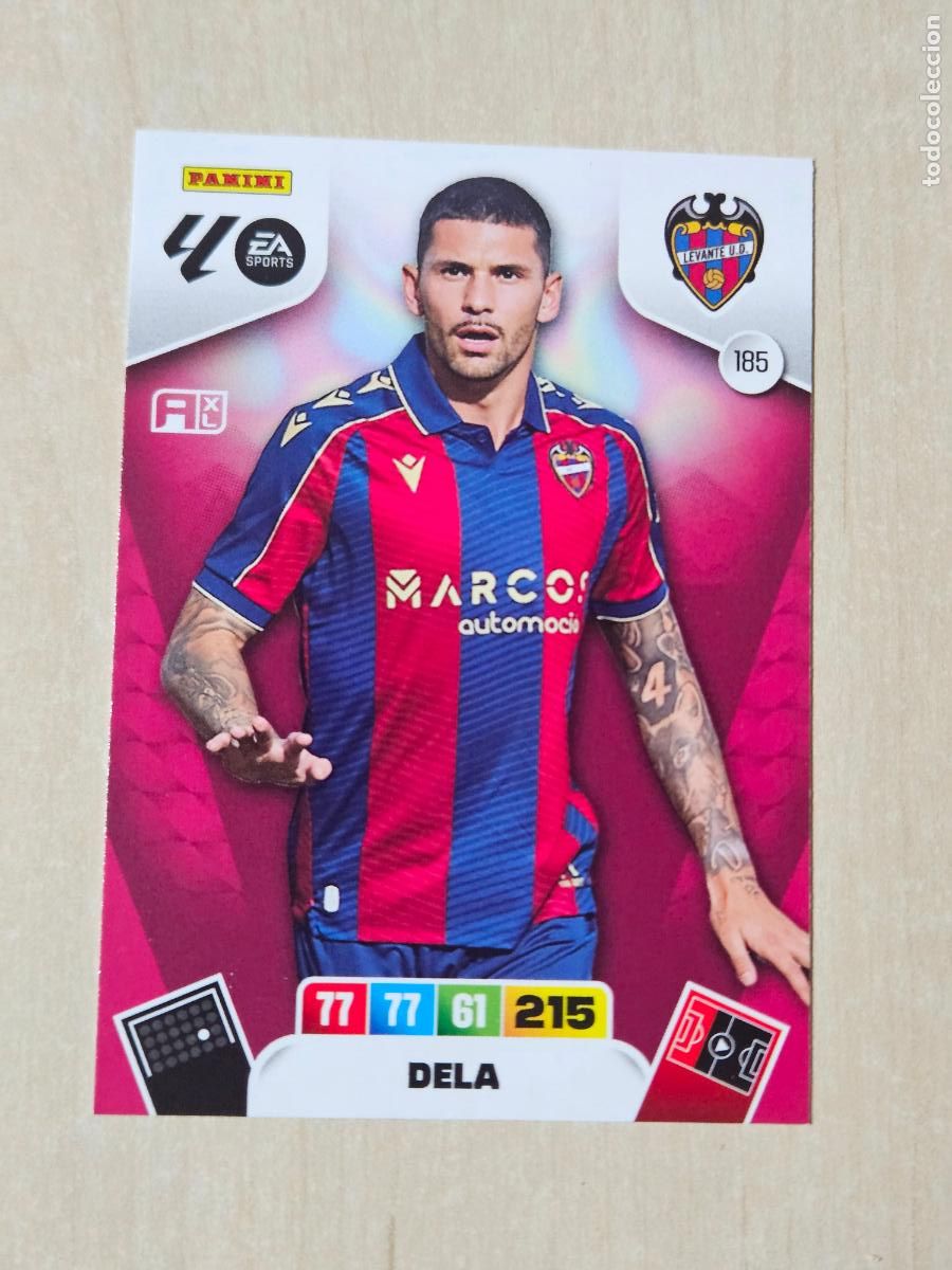 Figurine di Calcio: FICHA N&ordm; 185 DELA - ADRENALYN 25 26 - PANINI 2025 - 26 - CROMO - LEVANTE
