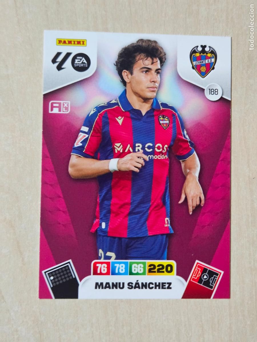 Cromos de Futebol: FICHA N&ordm; 188 MANU SANCHEZ - ADRENALYN 25 26 - PANINI 2025 - 26 - CROMO - LEVANTE