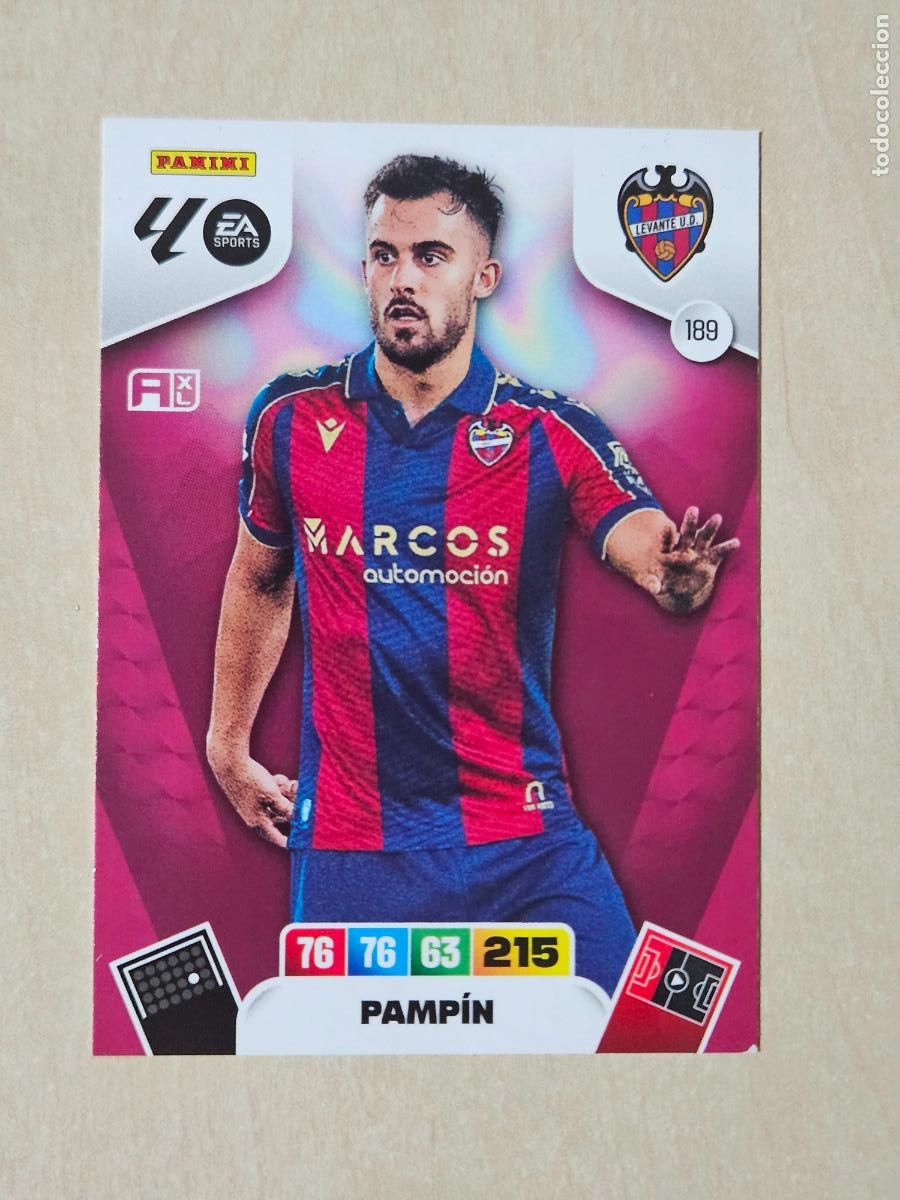 Cromos de Futebol: FICHA N&ordm; 189 PAMPIN - ADRENALYN 25 26 - PANINI 2025 - 26 - CROMO - LEVANTE