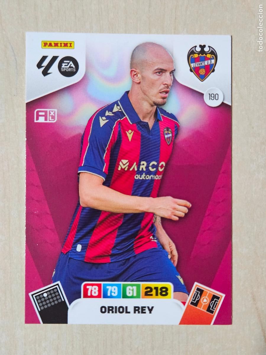 Cromos de Futebol: FICHA N&ordm; 190 ORIOL REY - ADRENALYN 25 26 - PANINI 2025 - 26 - CROMO - LEVANTE