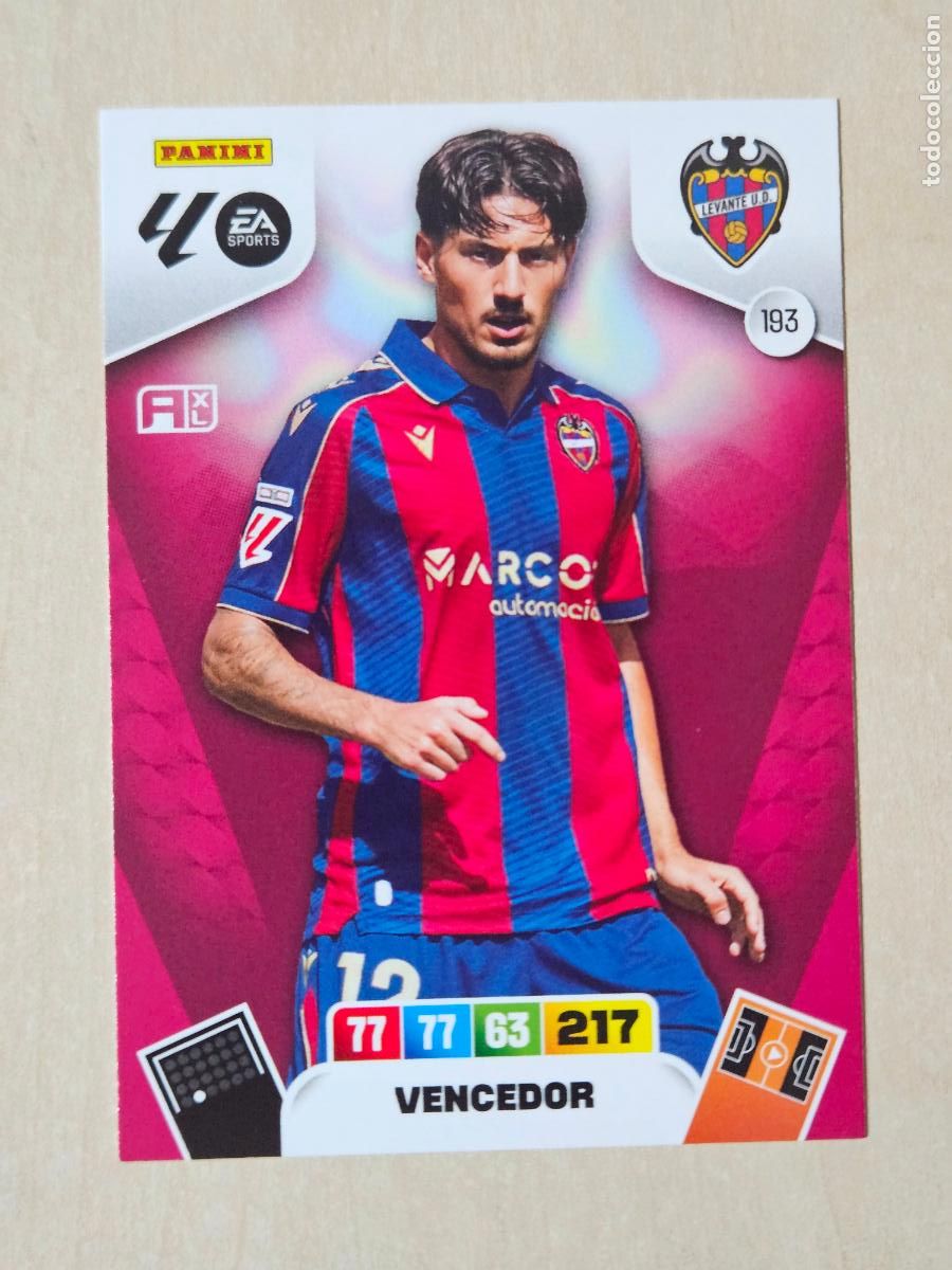 Cromos de Futebol: FICHA N&ordm; 193 VENCEDOR - ADRENALYN 25 26 - PANINI 2025 - 26 - CROMO - LEVANTE