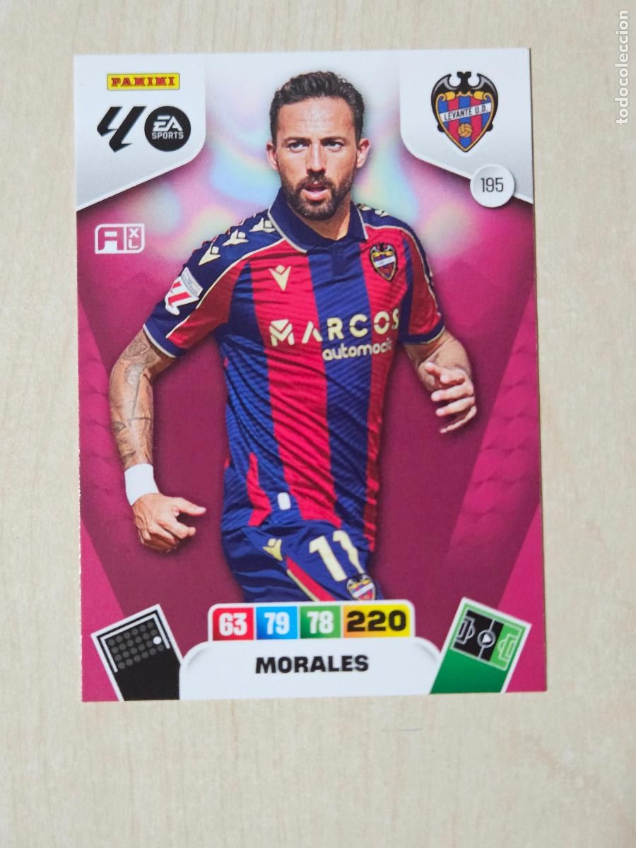 Cromos de Futebol: FICHA N&ordm; 195 MORALES - ADRENALYN 25 26 - PANINI 2025 - 26 - CROMO - LEVANTE