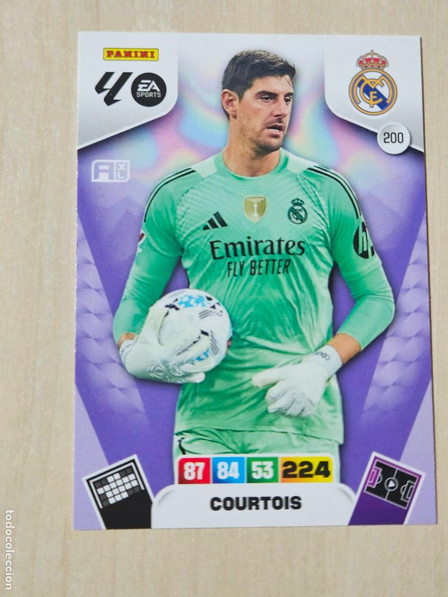 Cromos de Futebol: FICHA N&ordm; 200 COURTOIS - ADRENALYN 25 26 - PANINI 2025 - 26 - CROMO - REAL MADRID