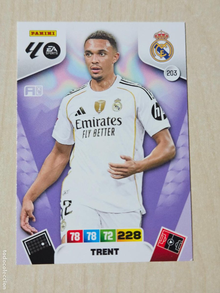 Cromos de F&uacute;tbol: FICHA N&ordm; 203 TRENT - ADRENALYN 25 26 - PANINI 2025 - 26 - CROMO - REAL MADRID