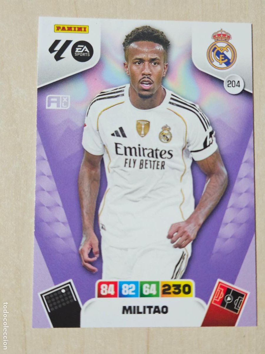Cromos de F&uacute;tbol: FICHA N&ordm; 204 MILITAO - ADRENALYN 25 26 - PANINI 2025 - 26 - CROMO - REAL MADRID