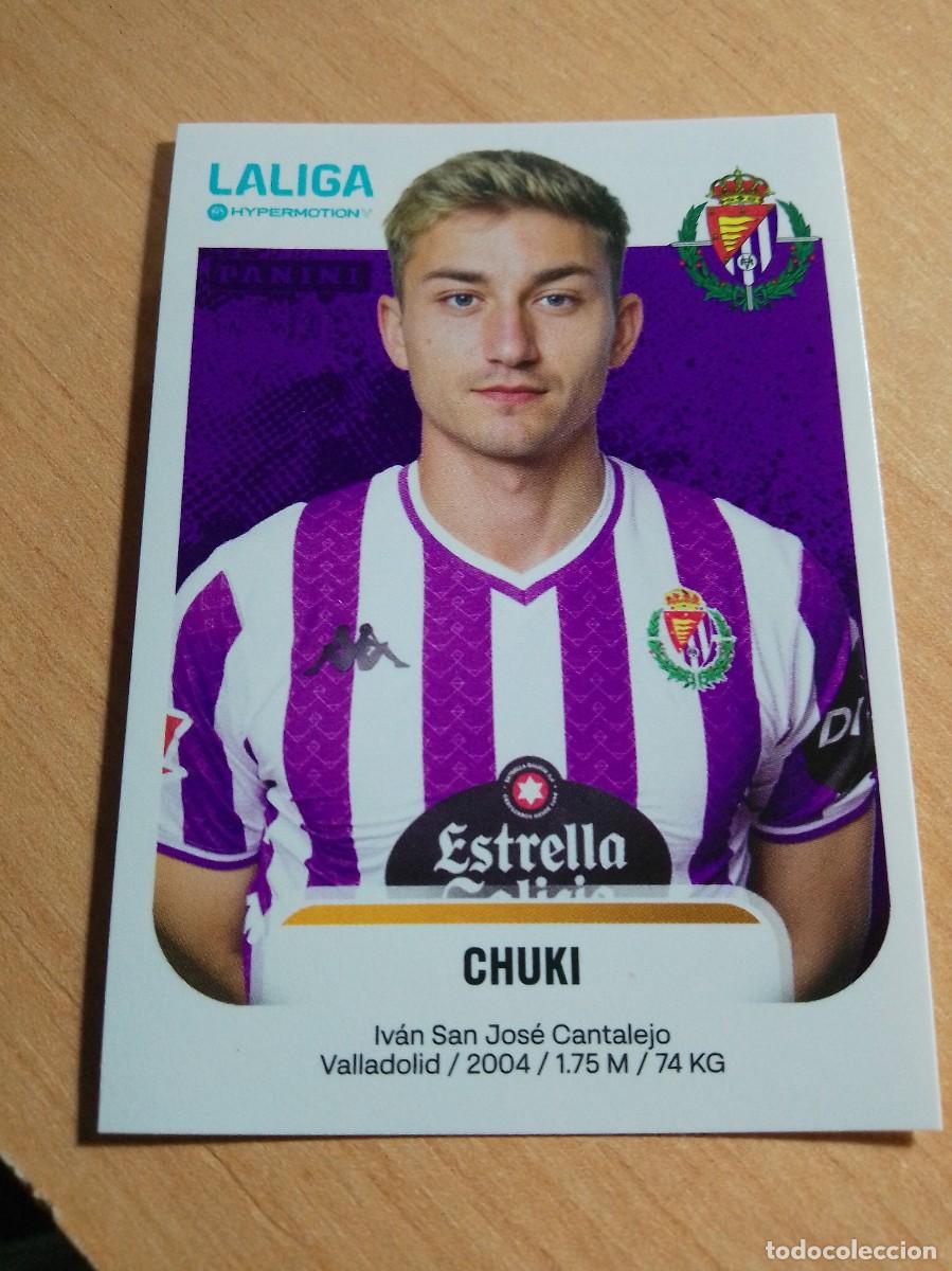 Cromos de F&uacute;tbol: 395 A 395B CHUKI DEL VALLADOLID A 2&ordf; DIVISION HYPERMOTION 25 26 PANINI 2025 2026 NUEVO