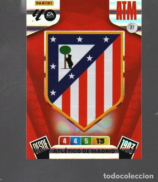 Cromos de F&uacute;tbol: CROMO DE XL ADRENALYN LA LIGA 2025 / 26 DEL ATL&Eacute;TICO DE MADRID ESCUDO N&ordm; 37