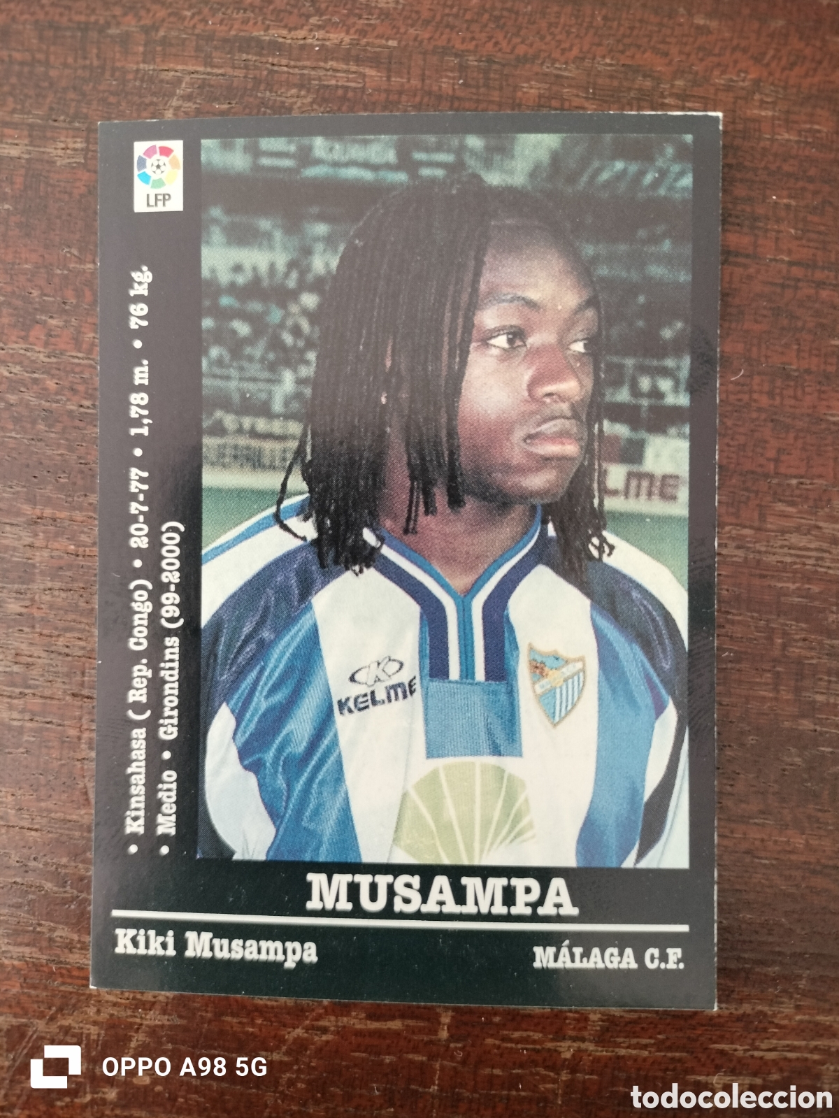 Cromos de F&uacute;tbol: Cromo 199a 199 a Musampa Panini liga 2000 200100 01