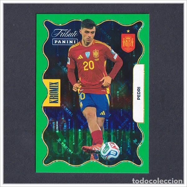 Cromos de F&uacute;tbol: TRIBUTO SELECCI&Oacute;N ESPA&Ntilde;OLA 2010 2026 PANINI PEDRI KROMIX GREEN KV77 77 ESPA&Ntilde;A COLECCI&Oacute;N LIGA MUNDIAL