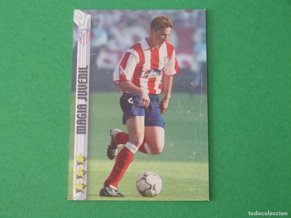 Cromos de F&uacute;tbol: TRADING CARD FUTBOL FERNANDO TORRES ATLETICO DE MADRID N&ordm; 485 FICHAS LIGA MUNDICROMO 2002-2003/02-03