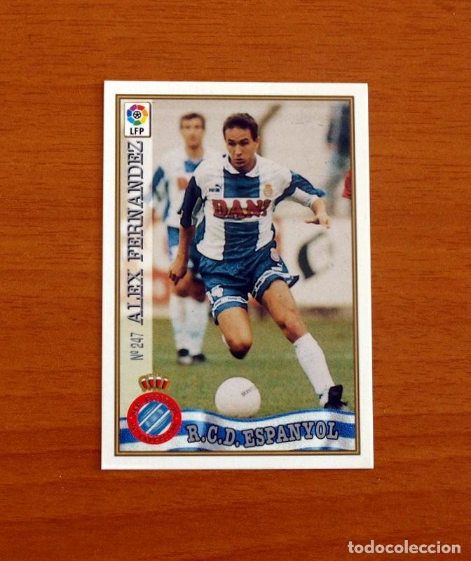 Cromos de F&uacute;tbol: R.C.D. Espa&ntilde;ol-Espanyol - N&ordm; 247 Alex Fern&aacute;ndez - Mundicromo ficha de la Liga 1997-1998, 97-98