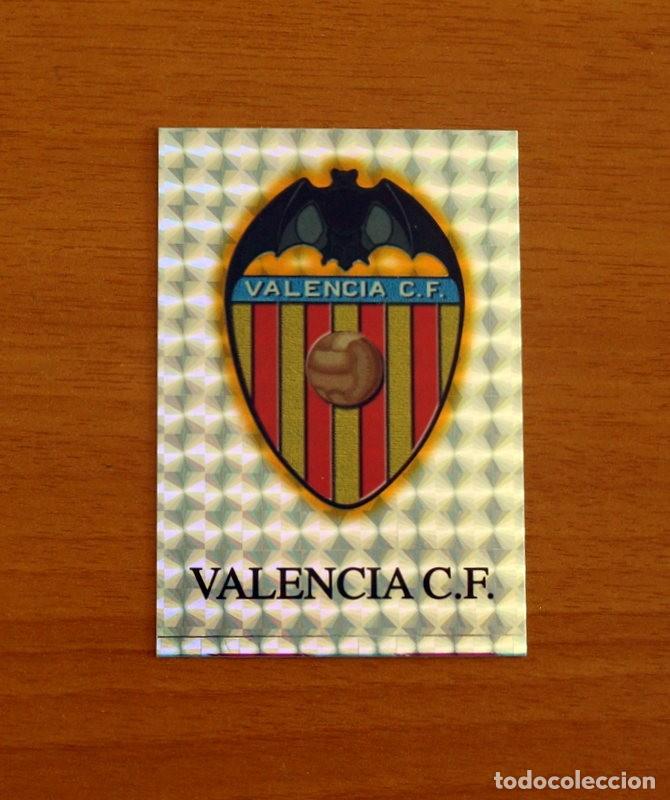 Cromos de F&uacute;tbol: Valencia - N&ordm; 85 Escudo Brillo Cuadrados - Mundicromo Las Fichas de la Liga 2001-2002, 01-02