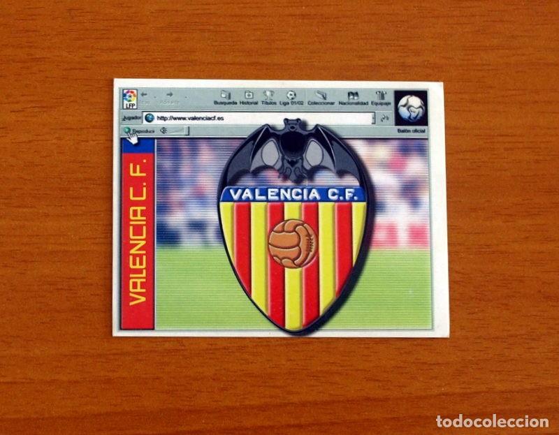 Figurine di Calcio: Valencia - Escudo - Ediciones Este Liga 2001-2002, 01-02 - Nunca pegado