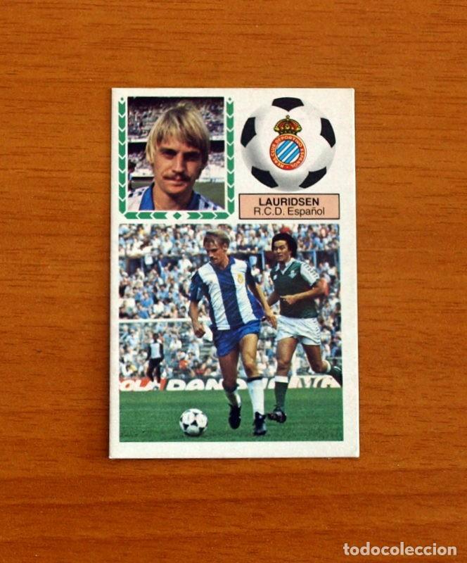 Figurine di Calcio: R.C.D. Espa&ntilde;ol-Espanyol - Lauridsen - Ediciones Este Liga 1983-1984, 83-84 - Nunca Pegado