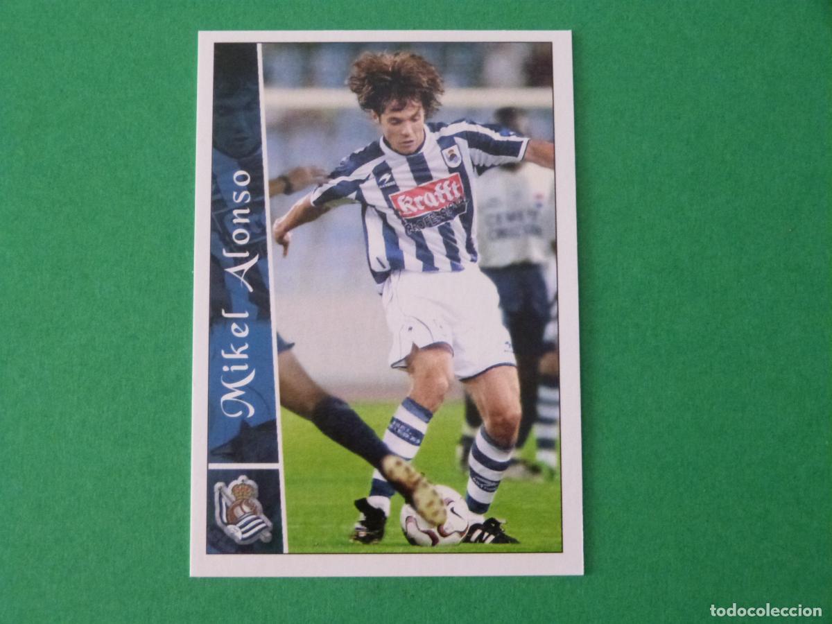 Cromos de F&uacute;tbol: TRADING CARD FUTBOL MIKEL ALONSO REAL SOCIEDAD N&ordm; 643 + FICHAS LIGA MUNDICROMO 2002-2003/02-03