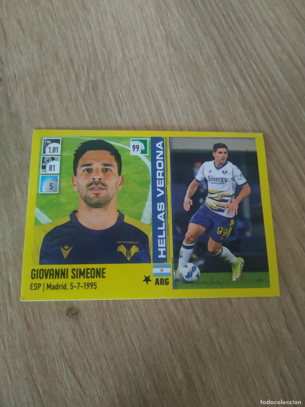 Cromos de F&uacute;tbol: 183 SIMEONE HELLAS VERONA CROMO FUTBOL PANINI LIGA ITALIA 21-22 CALCIATORI 2021-2022 SERIE A