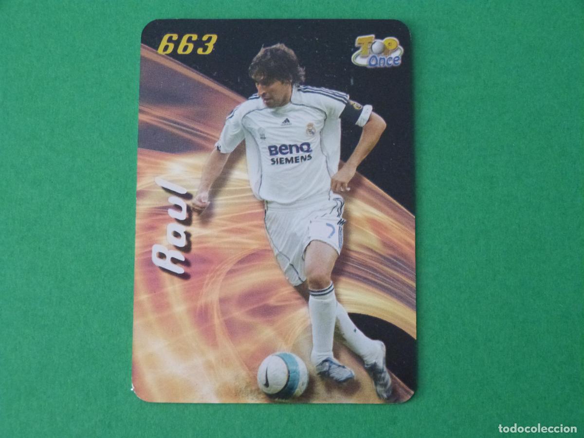 Cartes &agrave; collectionner de Football: TRADING CARD FUTBOL RAUL REAL MADRID BRILLO LISO N&ordm; 663 TOP FICHAS LIGA MUNDICROMO 2007-2008/07-08
