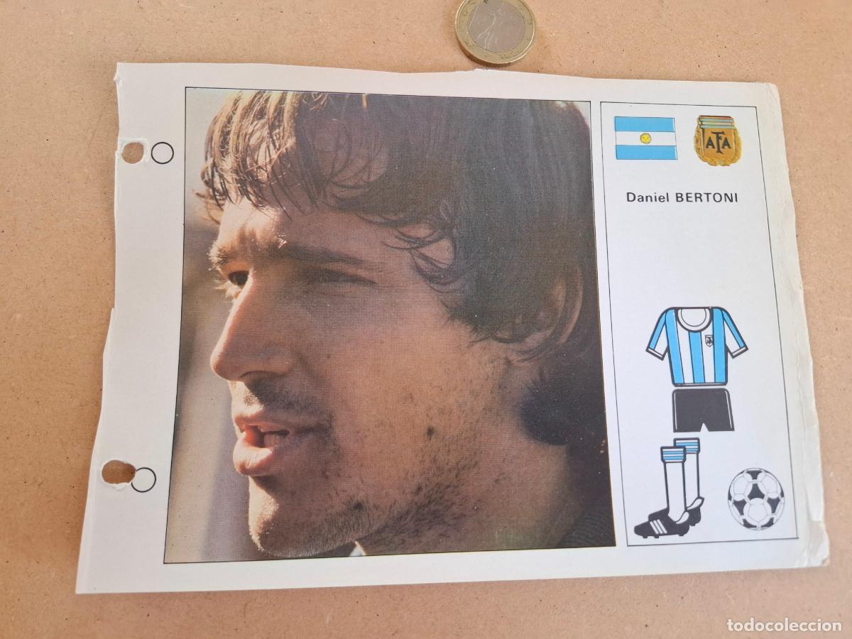 Cartes &agrave; collectionner de Football: ESTRELLAS DEL MUNDIAL 82 - BRUGUERA - FICHA 18 DANIEL BERTONI - ARGENTINA / FIORENTINA
