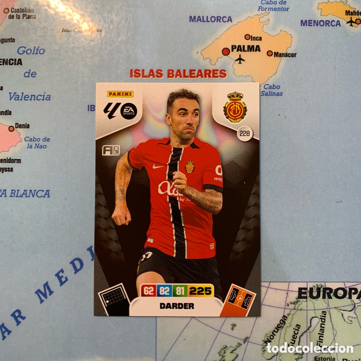 Cartes &agrave; collectionner de Football: Darder n&uacute;mero 228 del Mallorca cromo adrenalyn XL 25-26 2025-2026