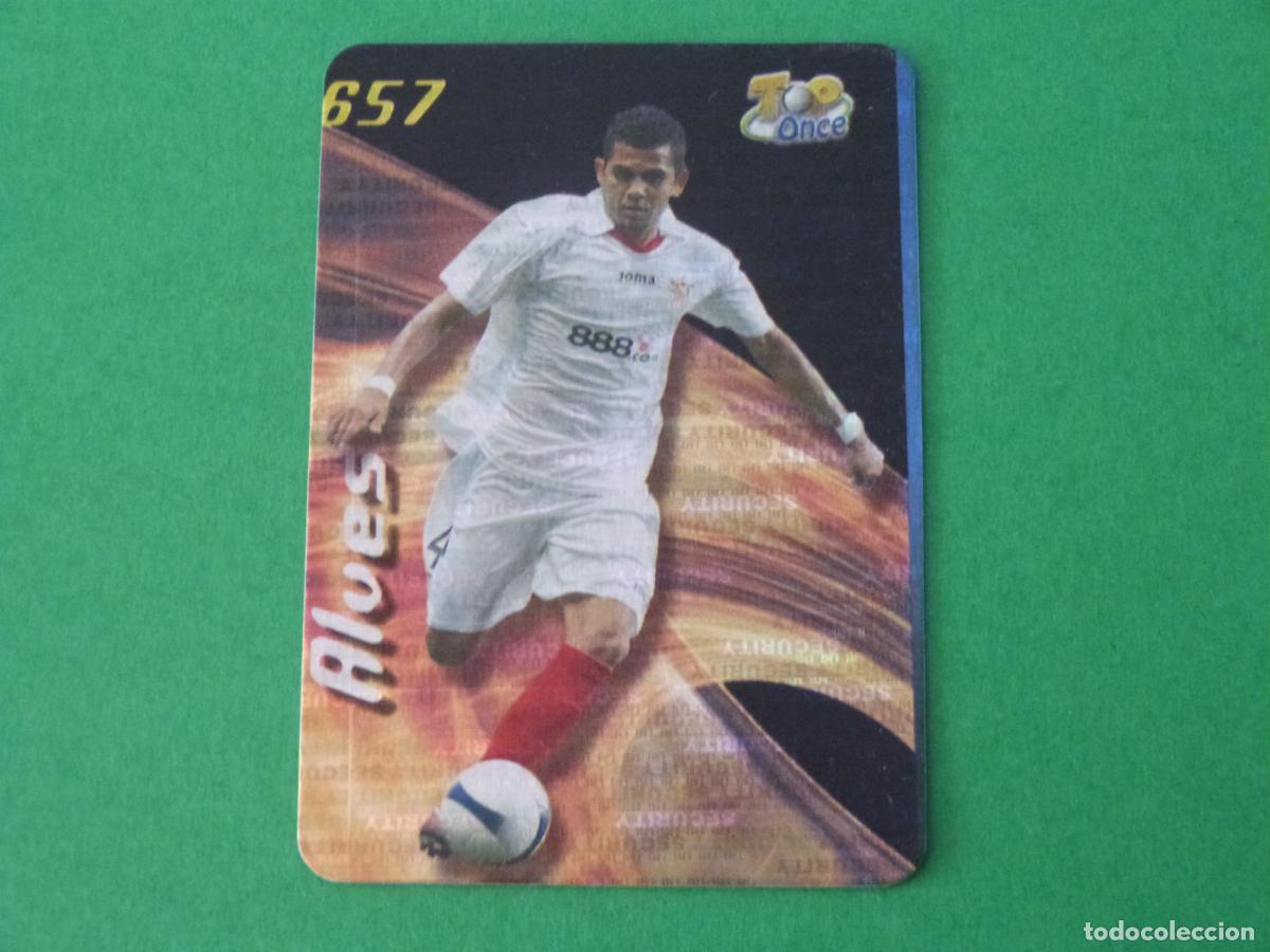 Cromos de F&uacute;tbol: TRADING CARD FUTBOL DANI ALVES SEVILLA FC SECURITY N&ordm; 657 TOP FICHAS LIGA MUNDICROMO 2007-2008/07-08