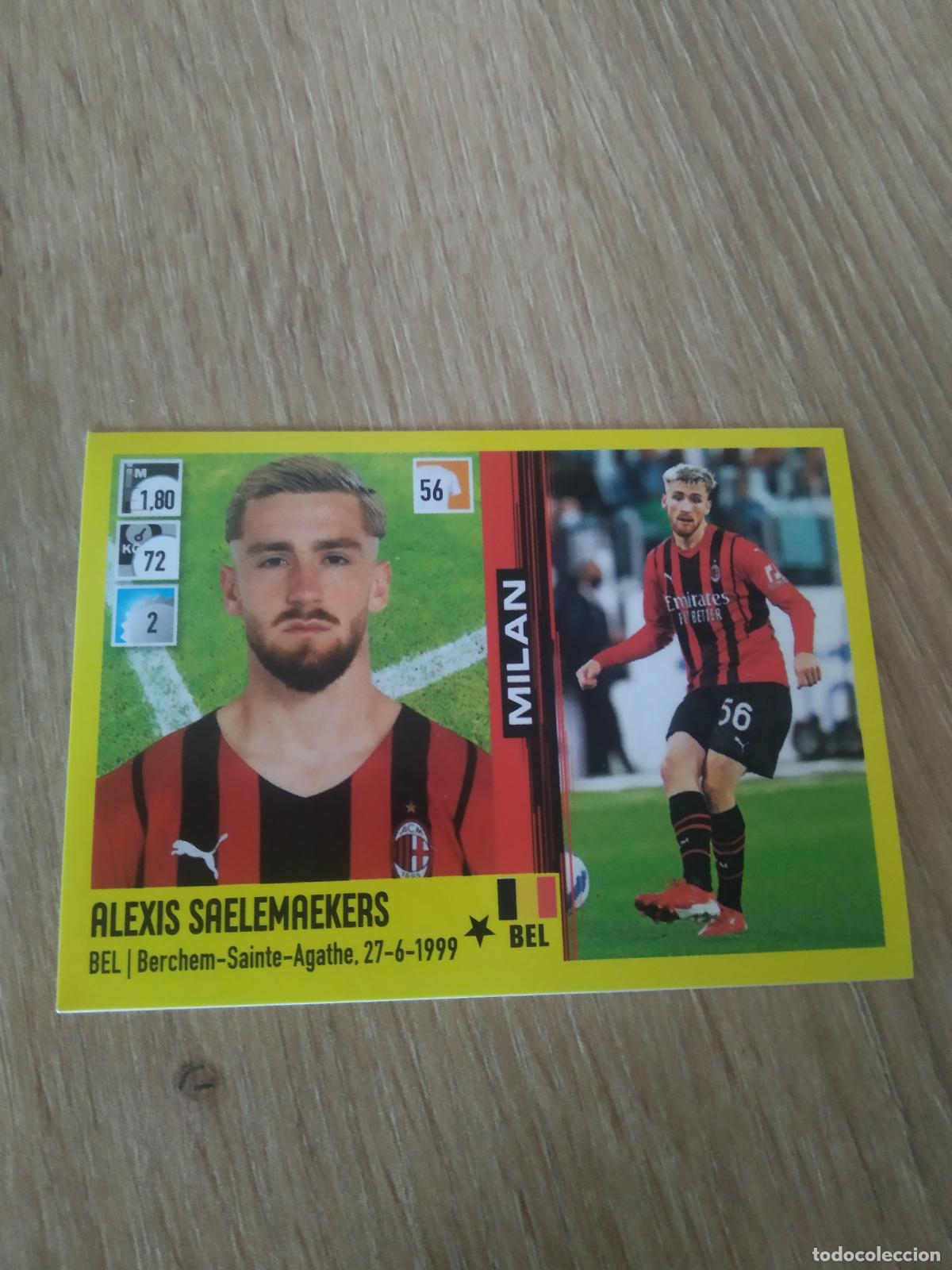 Cromos de Futebol: 283 ALEXIS SAELEMAEKERS AC MILAN CROMO FUTBOL PANINI LIGA ITALIA 21-22 CALCIATORI 2021-2022 SERIE A