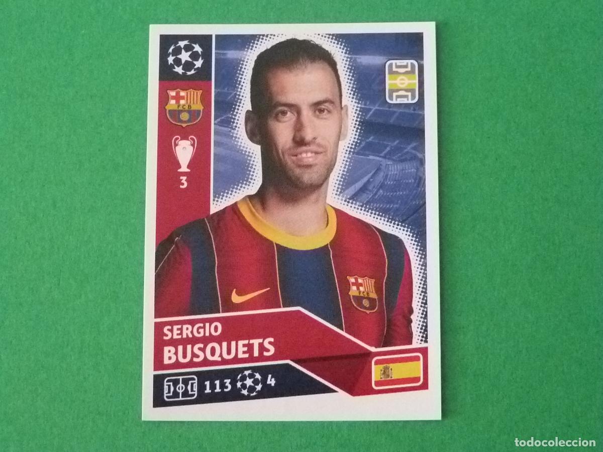 Figurine di Calcio: CROMO FUTBOL SERGIO BUSQUETS F.C. BARCELONA SIN PEGAR N&ordm; 9 CHAMPIONS LEAGUE 2020-2021/20-21 TOPPS