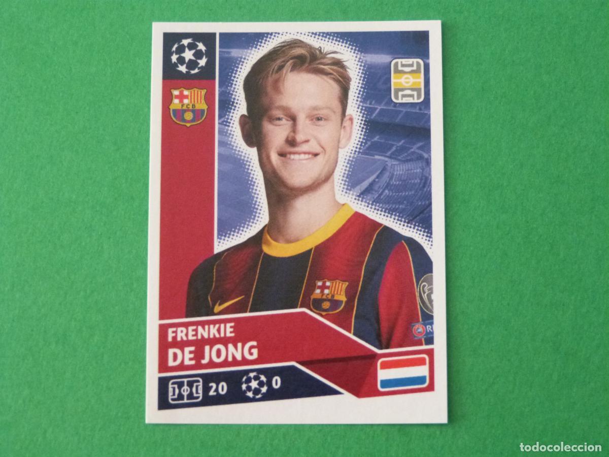 Figurine di Calcio: CROMO FUTBOL FRENKIE DE JONG F.C. BARCELONA SIN PEGAR N&ordm; 10 CHAMPIONS LEAGUE 2020-2021/20-21 TOPPS