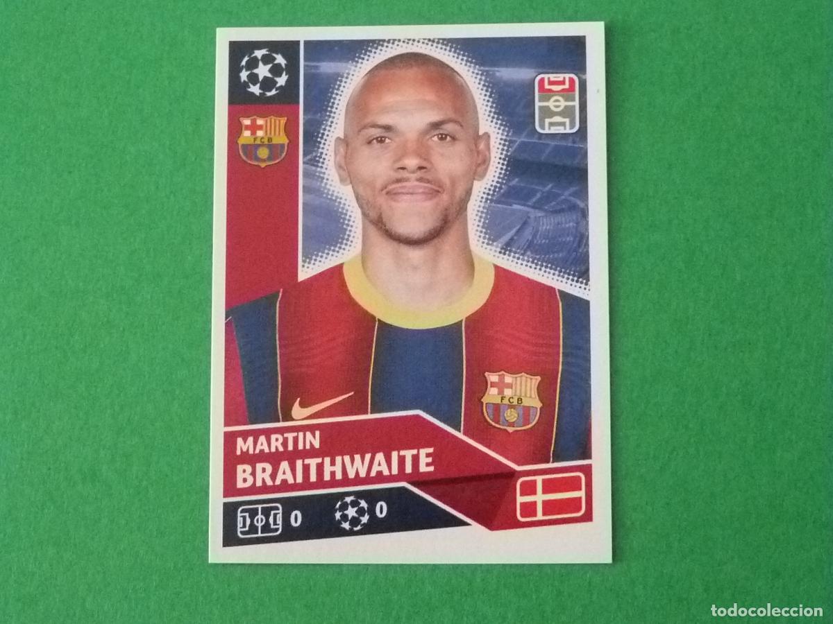 Cartes &agrave; collectionner de Football: CROMO FUTBOL BRAITHWAITE F.C. BARCELONA SIN PEGAR N&ordm; 13 CHAMPIONS LEAGUE 2020-2021/20-21 TOPPS