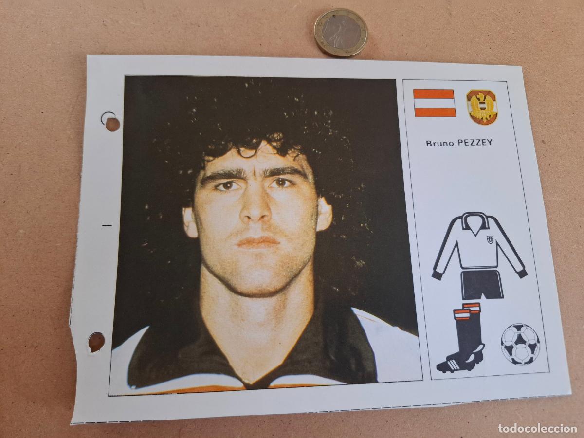 Cartes &agrave; collectionner de Football: ESTRELLAS DEL MUNDIAL 82 - BRUGUERA - FICHA 23 BRUNO PEZZEY - AUSTRIA / EINTRACHT FRANKFURT