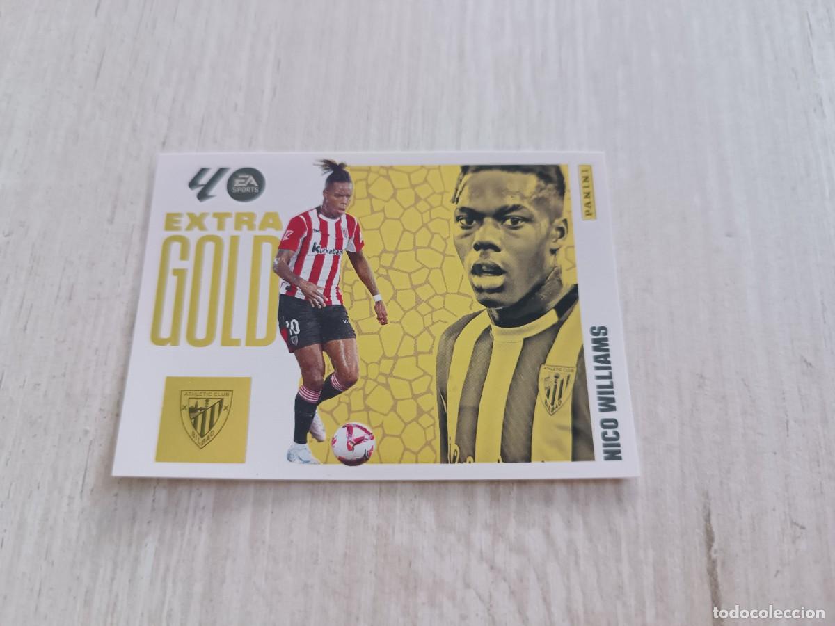 Football Stickers: NICO WILLIAMS EXTRA GOLD LIGA ESTE 2025 2026 25 26. NUNCA PEGADO.
