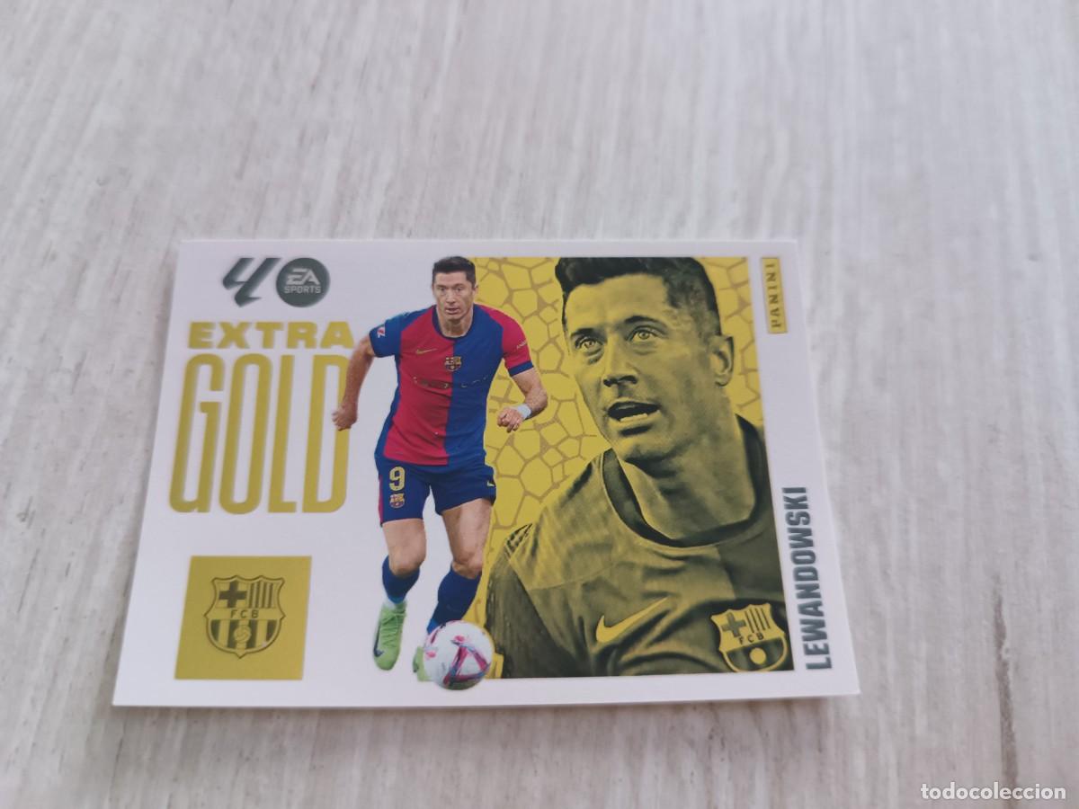 Football Stickers: LEWANDOWSKI EXTRA GOLD LIGA ESTE 2025 2026 25 26. NUNCA PEGADO.