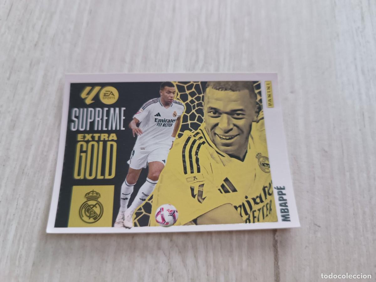 Cromos de F&uacute;tbol: MBAPPE SUPREME EXTRA GOLD LIGA ESTE 2025 2026 25 26. NUNCA PEGADO.