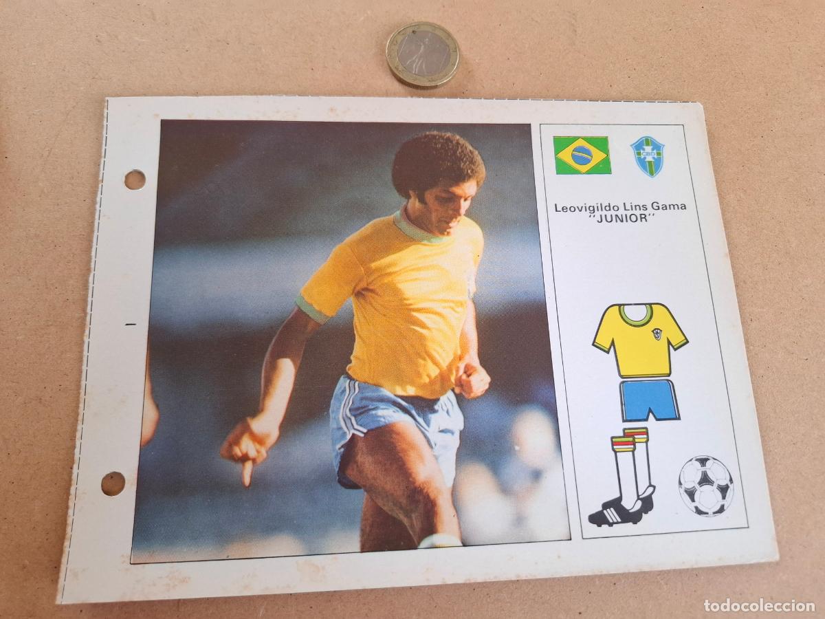 Cromos de F&uacute;tbol: ESTRELLAS DEL MUNDIAL 82 - BRUGUERA - FICHA 33 JUNIOR - BRASIL / FLAMENGO
