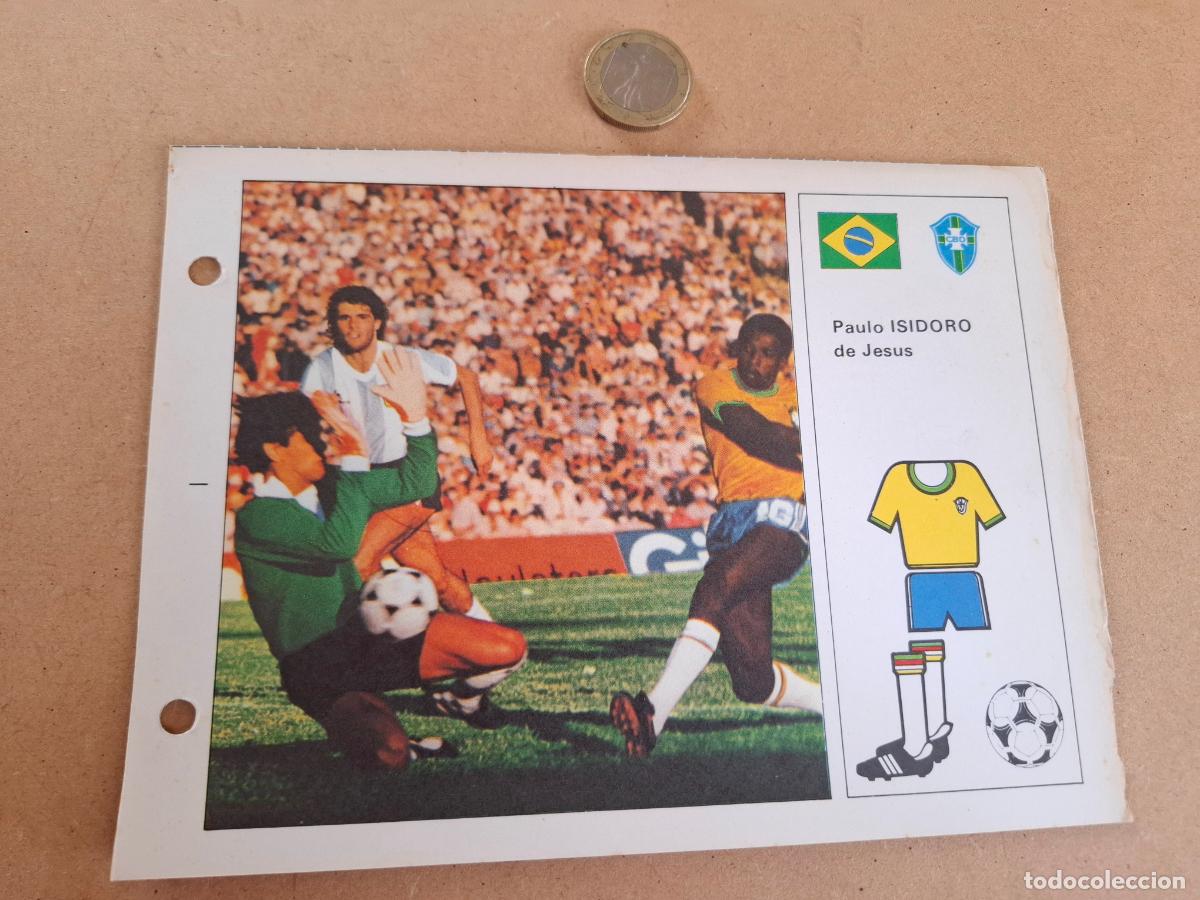 Cromos de F&uacute;tbol: ESTRELLAS DEL MUNDIAL 82 - BRUGUERA - FICHA 37 PAULO ISIDORO - BRASIL / GREMIO DE PORTO ALEGRE