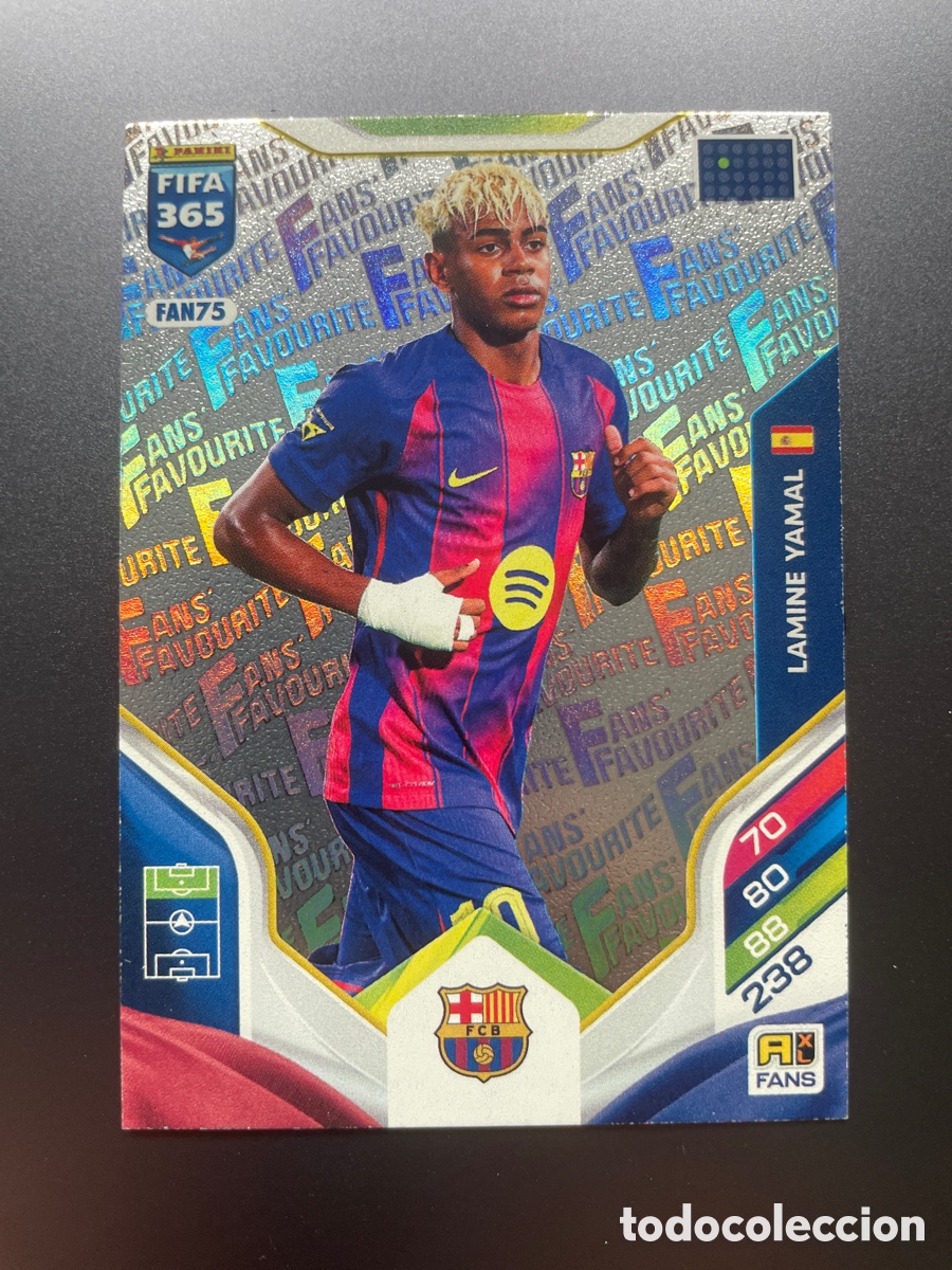Cromos de F&uacute;tbol: Lamine Yamal FAN75 Panini Adrenalyn FIFA 365 2025-26 FC Barcelona
