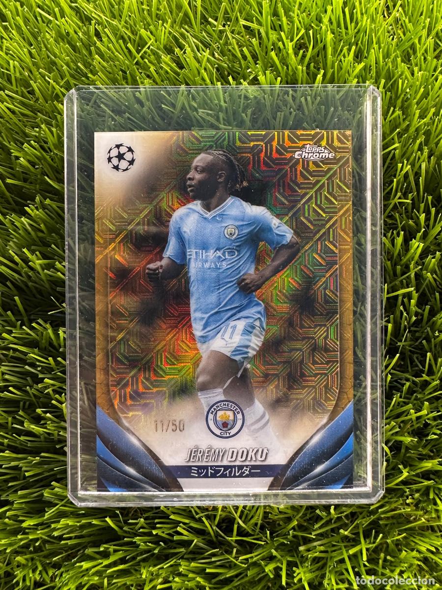 Figurine di Calcio: N&ordm; 171 J&eacute;r&eacute;my Doku Numerado 11/50 Manchester City Topps UEFA Clubs Competitions Japan Edition 23 24