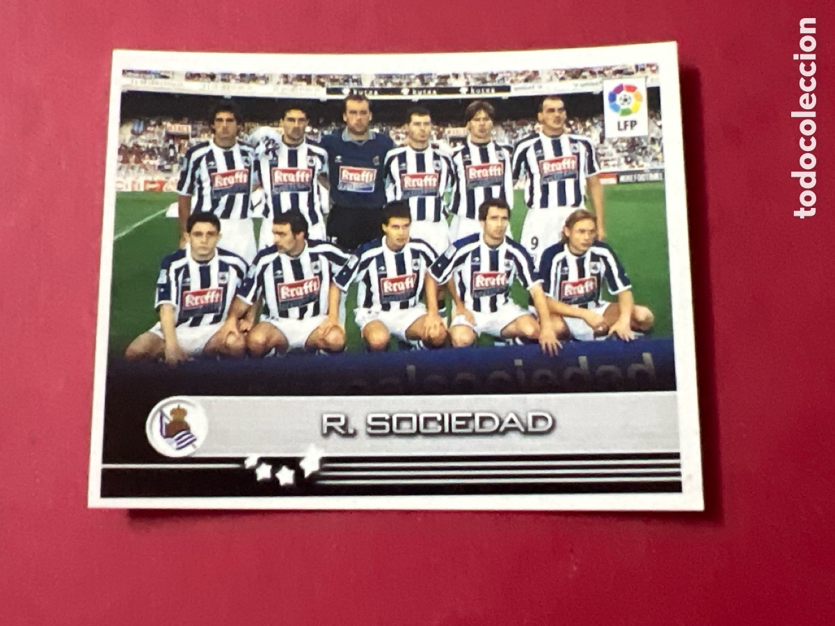 Cromos de F&uacute;tbol: C6533. 320 ALINEACION REAL SOCIEDAD PANINI 2002 2003 FUTBOL SUPERLIGA 02 03 - SIN PEGAR