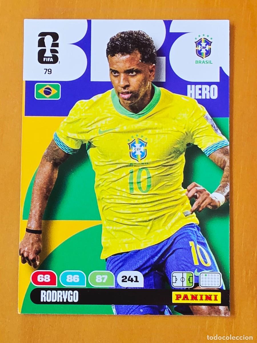 Cromos de F&uacute;tbol: 79 Rodrygo, Hero, Brasil, Adrenalyn XL Fifa World Cup 2026 Mundial 26
