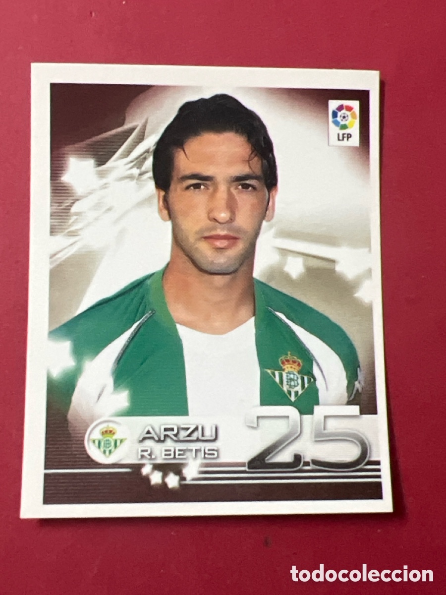 Fu&szlig;ball-Sticker: C6538. PANINI SUPERLIGA DE ESTRELLAS 2002 2003 LIGA 02 03 CROMO NUNCA PEGADO BETIS N&ordm; 124 ARZU