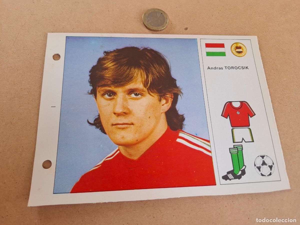 Fu&szlig;ball-Sticker: ESTRELLAS DEL MUNDIAL 82 - BRUGUERA - FICHA 80 ANDRAS TOROCSIK - HUNGRIA / UJPEST DOSZA